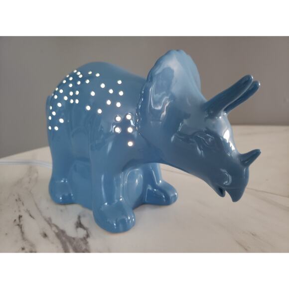 Dinosaur Table Lamp Blue Stegosaurus Target Boy Bedroom Nursery Night Light - Picture 3 of 5